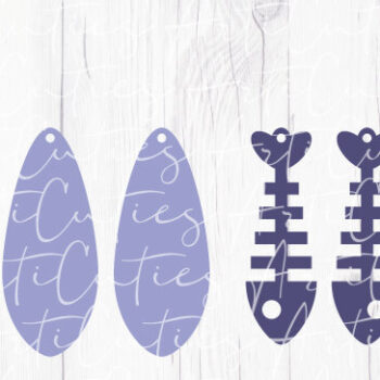 Intra απο ξύλο plywood 3mm-4mm πάχος - Πρότυπο σκουλαρίκια οστών ψαριών Δίασταση 3x3 cm INTRAFABR-8181507 - Image 3