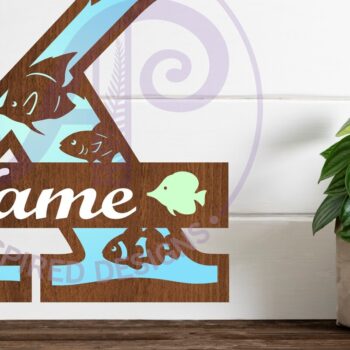 Intra απο ξύλο plywood 3mm-4mm πάχος - Μονόγραμμα Fish Capital Letter K  Δίασταση 30x20 cm INTRAFABR-106107903 - Image 1