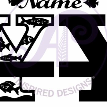 Intra απο ξύλο plywood 3mm-4mm πάχος - Μονόγραμμα Fish Capital Letter Y  Δίασταση 30x20 cm INTRAFABR-106108420 - Image 3