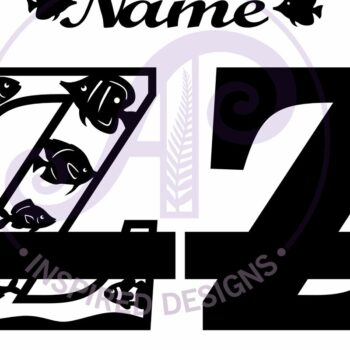 Intra απο ξύλο plywood 3mm-4mm πάχος - Μονόγραμμα Fish Capital Letter Z Δίασταση 30x20 cm INTRAFABR-106108436 - Image 3