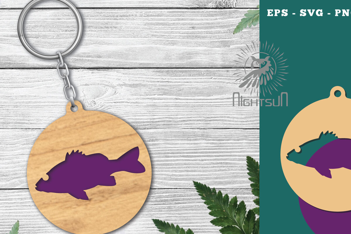 Intra απο ξύλο plywood 3mm-4mm πάχος - Μπρελόκ Fish Laser Cut 4 Δίασταση 4x4 cm INTRAFABR-120094660