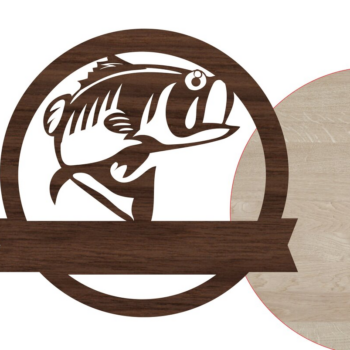 Intra απο ξύλο plywood 3mm-4mm πάχος - Ψάρια καλωσορίσματος σημάδι και κενό Δίασταση 20x20 cm INTRAFABR-13922480 - Image 1