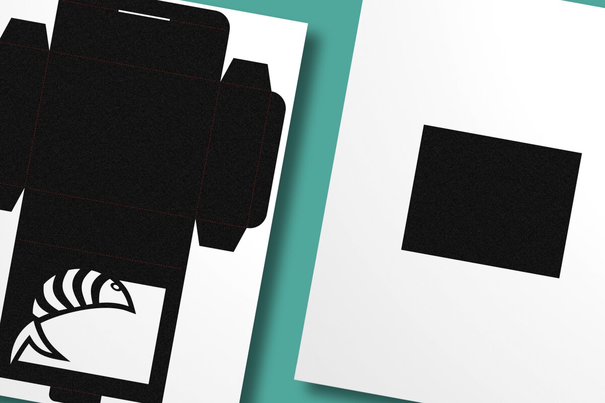 Intra απο ξύλο plywood 3mm-4mm πάχος - Fish Wide Cutout 1 Ορθογώνιο Μπομπονιέρα Δίασταση 10x8 cm INTRAFABR-123221126