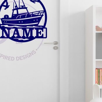 Intra απο ξύλο plywood 3mm-4mm πάχος - Πινακίδα τέχνης τοίχου ονόματος αλιευτικού σκάφους,  Δίασταση 40x50 cm INTRAFABR-121081041 - Image 5