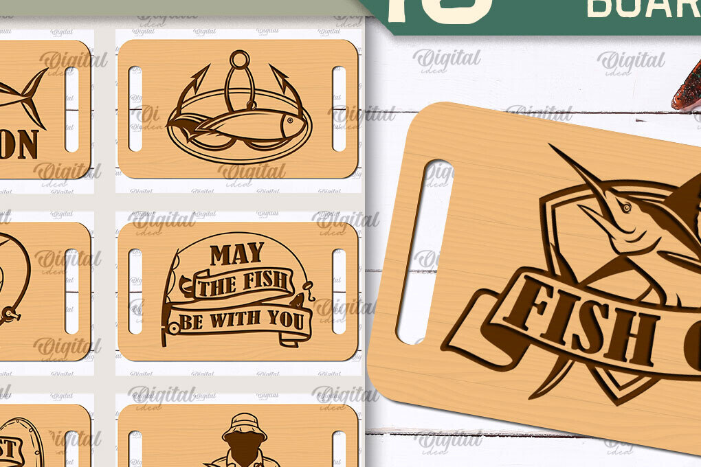 Intra απο ξύλο plywood 3mm-4mm πάχος - Πίνακες κοπής ψαρέματος Δέσμη κοπής με λέιζερ Δίασταση 30x20 cm INTRAFABR-97091926