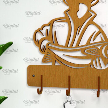 Intra απο ξύλο plywood 3mm-4mm πάχος - Μπρελόκ ψαρέματος . Ψάρια Δίασταση 4x4 cm INTRAFABR-101517671 - Image 1