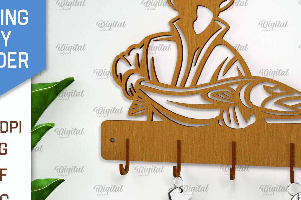 Intra απο ξύλο plywood 3mm-4mm πάχος - Μπρελόκ ψαρέματος . Ψάρια  Δίασταση 4x4 cm INTRAFABR-101517671