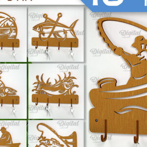 Intra απο ξύλο plywood 3mm-4mm πάχος - Πακέτο κοπής λέιζερ κουμπιών για ψάρεμα Δίασταση 30x20 cm INTRAFABR-101675458