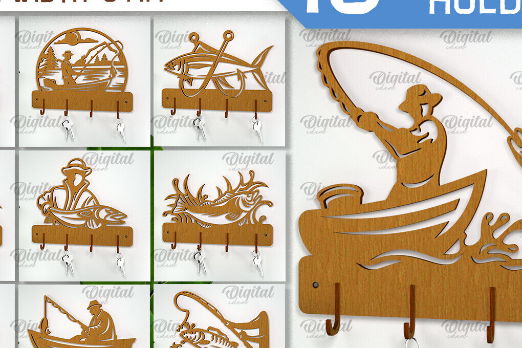 Intra απο ξύλο plywood 3mm-4mm πάχος - Πακέτο κοπής λέιζερ κουμπιών για ψάρεμα Δίασταση 30x20 cm INTRAFABR-101675458