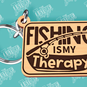 Intra απο ξύλο plywood 3mm-4mm πάχος - Μπρελόκ ψαρέματος | Fisherman Design |CNC Δίασταση 4x4 cm INTRAFABR-99548766 - Image 1