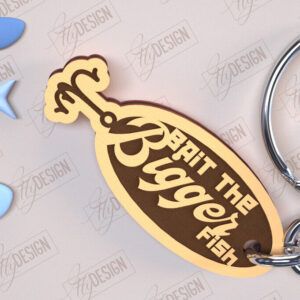 Intra απο ξύλο plywood 3mm-4mm πάχος - Μπρελόκ ψαρέματος | Δώρο Ψαράς | CNC Δίασταση 4x4 cm INTRAFABR-98264435