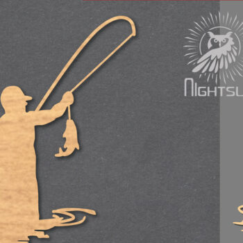 Intra απο ξύλο plywood 3mm-4mm πάχος - Διακόσμηση κοπής με λέιζερ ψαρέματος 3 Δίασταση 20x20 cm INTRAFABR-117110160 - Image 1