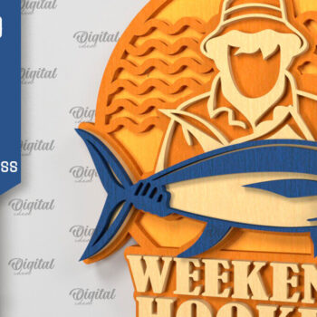 Intra απο ξύλο plywood 3mm-4mm πάχος - Ψάρεμα Layered Signs Δέσμη κοπής με λέιζερ Δίασταση 30x20 cm INTRAFABR-99061272 - Image 7