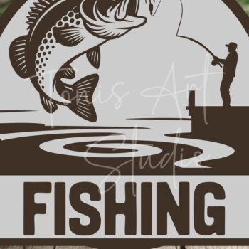 Intra απο ξύλο plywood 3mm-4mm πάχος - Μονόγραμμα ψαρέματος , Bass Fishing Laser Δίασταση 40x50 cm INTRAFABR-125005157 - Image 1