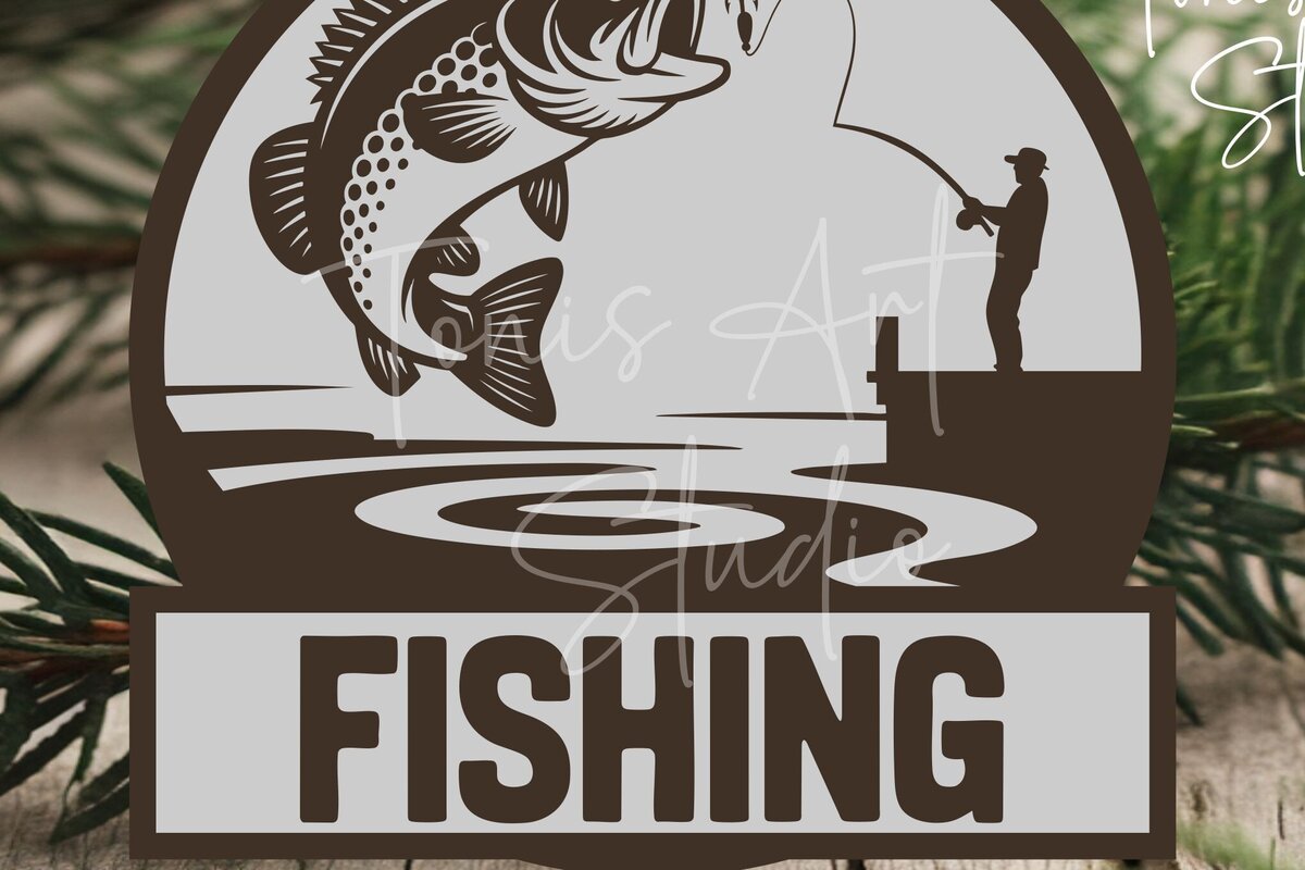 Intra απο ξύλο plywood 3mm-4mm πάχος - Μονόγραμμα ψαρέματος , Bass Fishing Laser Δίασταση 40x50 cm INTRAFABR-125005157