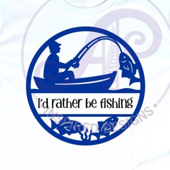 Intra απο ξύλο plywood 3mm-4mm πάχος - Σχέδιο πινακίδας με θέμα το ψάρεμα Δίασταση 40x50 cm INTRAFABR-124358475 - Image 3