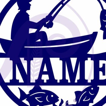 Intra απο ξύλο plywood 3mm-4mm πάχος - Σχέδιο πινακίδας με θέμα το ψάρεμα Δίασταση 40x50 cm INTRAFABR-124358475 - Image 5