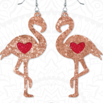 Intra απο ξύλο plywood 3mm-4mm πάχος - Σκουλαρίκια Flamingo, Σκουλαρίκια πουλιών Δίασταση 3x3 cm INTRAFABR-9359452 - Image 3