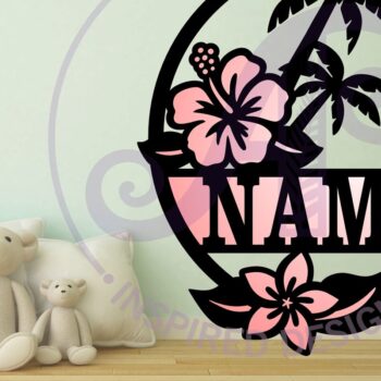 Intra απο ξύλο plywood 3mm-4mm πάχος - Πινακίδα ονόματος Flamingo  Laser Cut Δίασταση 30x20 cm INTRAFABR-99668294 - Image 2