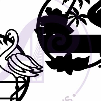 Intra απο ξύλο plywood 3mm-4mm πάχος - Πινακίδα ονόματος Flamingo  Laser Cut Δίασταση 30x20 cm INTRAFABR-99668294 - Image 3