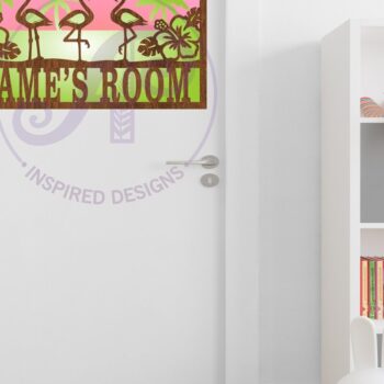 Intra απο ξύλο plywood 3mm-4mm πάχος - Σημάδι ονόματος σκηνής Flamingo  3 Layer Δίασταση 30x20 cm INTRAFABR-92904904 - Image 4