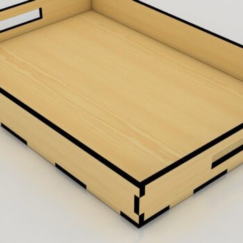 Intra απο ξύλο plywood 3mm-4mm πάχος - Επίπεδοι ξύλινοι δίσκοι σερβιρίσματος με λέιζερ σχέδια Δίασταση 20x20 cm INTRAFABR-37057219 - Image 1