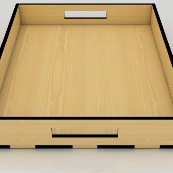 Intra απο ξύλο plywood 3mm-4mm πάχος - Επίπεδοι ξύλινοι δίσκοι σερβιρίσματος με λέιζερ σχέδια Δίασταση 20x20 cm INTRAFABR-37057219 - Image 2