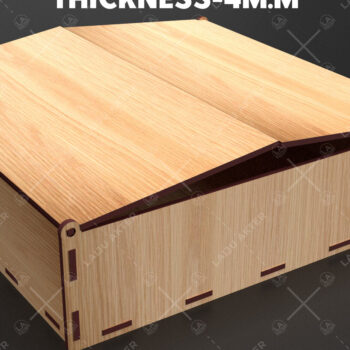 Intra απο ξύλο plywood 3mm-4mm πάχος - Flip Box, Καπάκια Laser Cut 05 Δίασταση 30x20 cm INTRAFABR-86666367 - Image 1