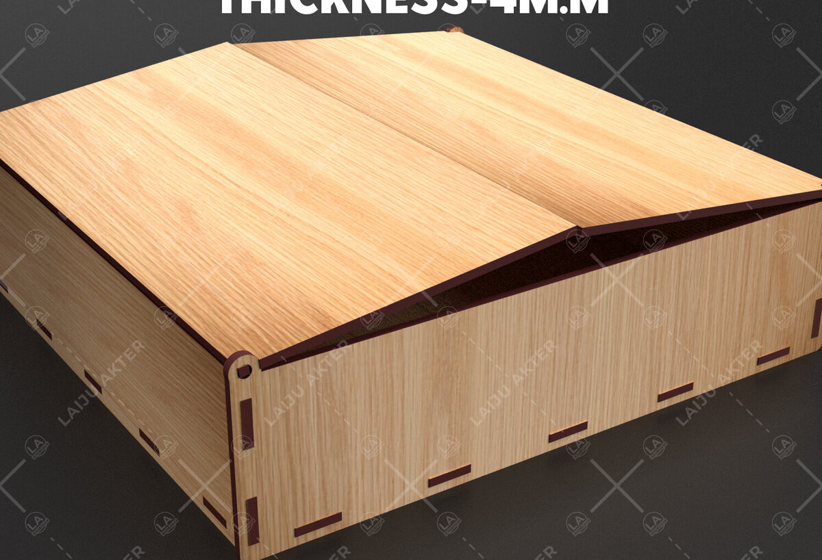 Intra απο ξύλο plywood 3mm-4mm πάχος - Flip Box, Καπάκια  Laser Cut 05 Δίασταση 30x20 cm INTRAFABR-86666367