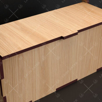 Intra απο ξύλο plywood 3mm-4mm πάχος - Flip Box, Καπάκια Laser Cut 07 Δίασταση 30x20 cm INTRAFABR-86666386 - Image 3