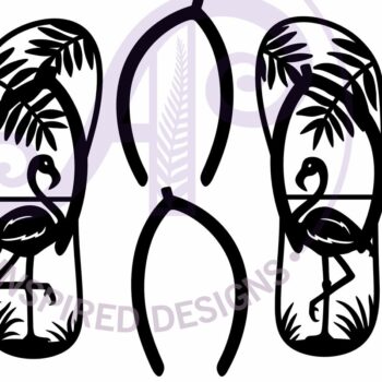 Intra απο ξύλο plywood 3mm-4mm πάχος - Πινακίδα τοίχου με στρώσεις Flamingo Flip Flop Δίασταση 40x50 cm INTRAFABR-111092180 - Image 4