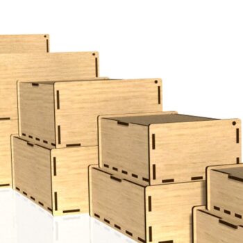 Intra απο ξύλο plywood 3mm-4mm πάχος - Αναποδογυρισμένο κουτί, Δίασταση 20x20 cm INTRAFABR-40702881 - Image 2