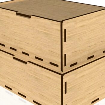 Intra απο ξύλο plywood 3mm-4mm πάχος - Αναποδογυρισμένο κουτί, Δίασταση 20x20 cm INTRAFABR-40702881 - Image 5