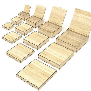 Intra απο ξύλο plywood 3mm-4mm πάχος - Αναποδογυρίστε τα κιβώτια καπακιού κοπής με λέιζερ Δίασταση 30x20 cm INTRAFABR-105202226 - Image 3