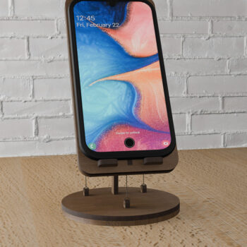 Intra απο ξύλο plywood 3mm-4mm πάχος - με λέιζερ με πλωτή βάση τηλεφώνου Δίασταση 30x20 cm INTRAFABR-120037225 - Image 3