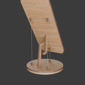 Intra απο ξύλο plywood 3mm-4mm πάχος - με λέιζερ με πλωτή βάση τηλεφώνου Δίασταση 30x20 cm INTRAFABR-120037225 - Image 6