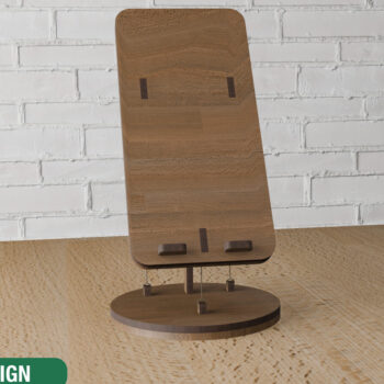 Intra απο ξύλο plywood 3mm-4mm πάχος - με λέιζερ με πλωτή βάση τηλεφώνου Δίασταση 30x20 cm INTRAFABR-120037225 - Image 7