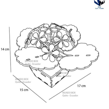 Intra απο ξύλο plywood 3mm-4mm πάχος - Γεράνι Λουλούδι Κοπή Laser Για 3mm Δίασταση 20x20 cm INTRAFABR-121547400 - Image 1