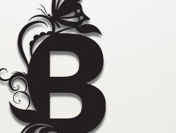 Intra απο ξύλο plywood 3mm-4mm πάχος - Floral Alphabet Laser Cut , Β γράμμα Δίασταση 30x20 cm INTRAFABR-35082979 - Image 1