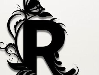 Intra απο ξύλο plywood 3mm-4mm πάχος - Floral Alphabet Laser Cut , R Letter Δίασταση 30x20 cm INTRAFABR-35147080 - Image 1