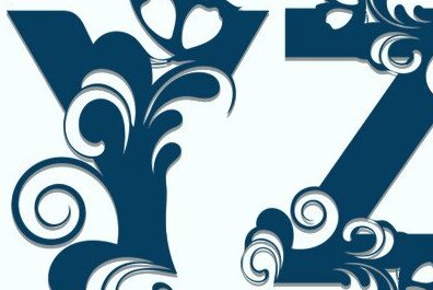 Intra απο ξύλο plywood 3mm-4mm πάχος - Floral Alphabet Laser Cut  Y Z γράμμα Δίασταση 30x20 cm INTRAFABR-35520609