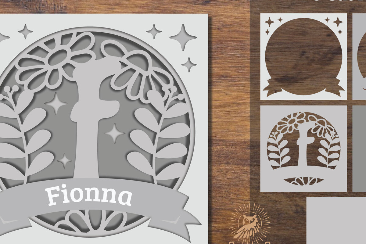 Intra απο ξύλο plywood 3mm-4mm πάχος - Floral Alphabet Shadow Box - Letter F Δίασταση 25x25 cm INTRAFABR-92886443