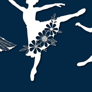 Intra απο ξύλο plywood 3mm-4mm πάχος - Πακέτο Floral Ballerina  Δίασταση 10x15 cm INTRAFABR-77910413