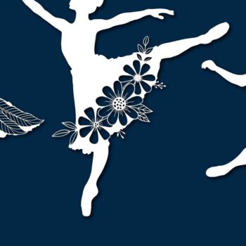 Intra απο ξύλο plywood 3mm-4mm πάχος - Πακέτο Floral Ballerina  Δίασταση 10x15 cm INTRAFABR-77910413 - Image 1