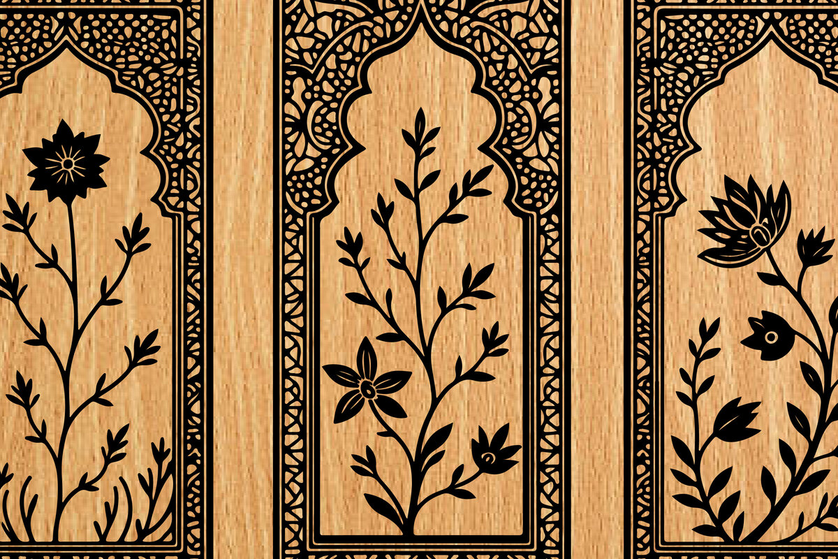 Intra απο ξύλο plywood 3mm-4mm πάχος -  λέιζερ σελιδοδεικτών Floral Δίασταση 4x4 cm INTRAFABR-118275208