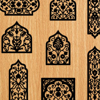 Intra απο ξύλο plywood 3mm-4mm πάχος -  λέιζερ σελιδοδεικτών Floral Δίασταση 4x4 cm INTRAFABR-118275245 - Image 2