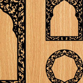 Intra απο ξύλο plywood 3mm-4mm πάχος -  λέιζερ σελιδοδεικτών Floral Δίασταση 4x4 cm INTRAFABR-118275651 - Image 2