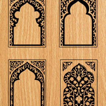 Intra απο ξύλο plywood 3mm-4mm πάχος -  λέιζερ σελιδοδεικτών Floral Δίασταση 4x4 cm INTRAFABR-118276100 - Image 2