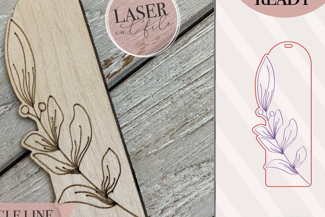 Intra απο ξύλο plywood 3mm-4mm πάχος - Floral Bookmark  Δίασταση 20x20 cm INTRAFABR-71614356