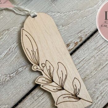 Intra απο ξύλο plywood 3mm-4mm πάχος - Floral Bookmark Δίασταση 20x20 cm INTRAFABR-71614356 - Image 3